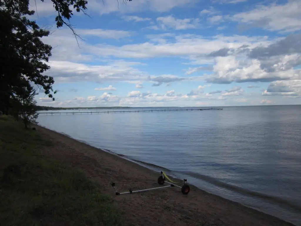 Mille Lacs Lake in Minnesota as one of the best spots for crankbait fishing a musky