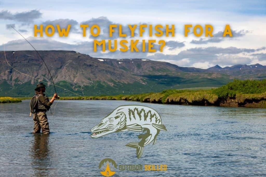 A man flyfishing to show how to fly fish for a muskie