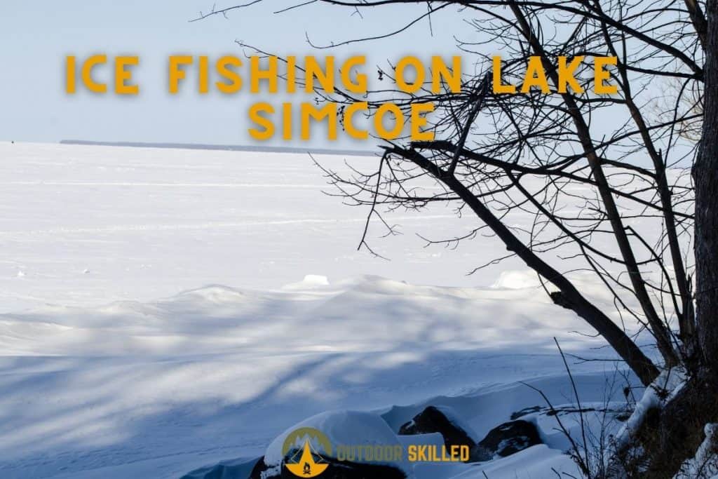 Lake Simcoe in the winter to illustrate where Can I Ice Fish on Lake Simcoe
