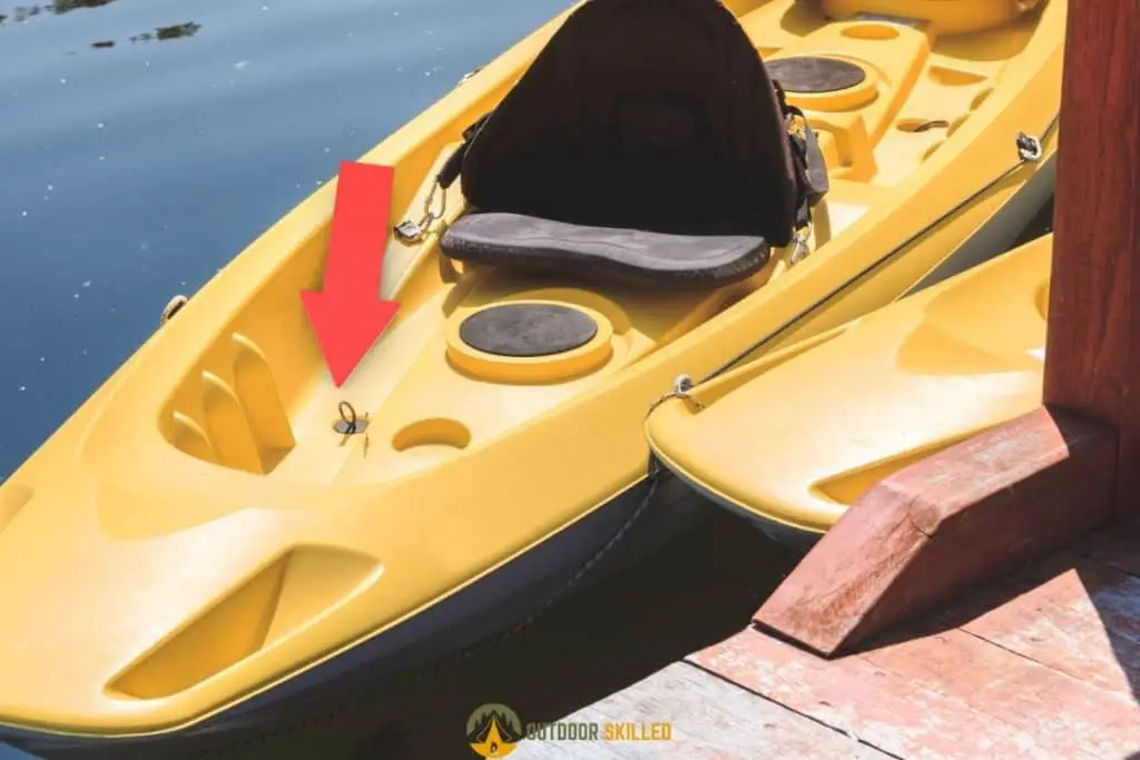 photo of kayak to answer why do sit-on-top kayaks have holes (scupper plugs) 