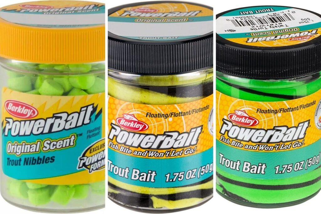 3 different powerbaits to show why does powerbait work 