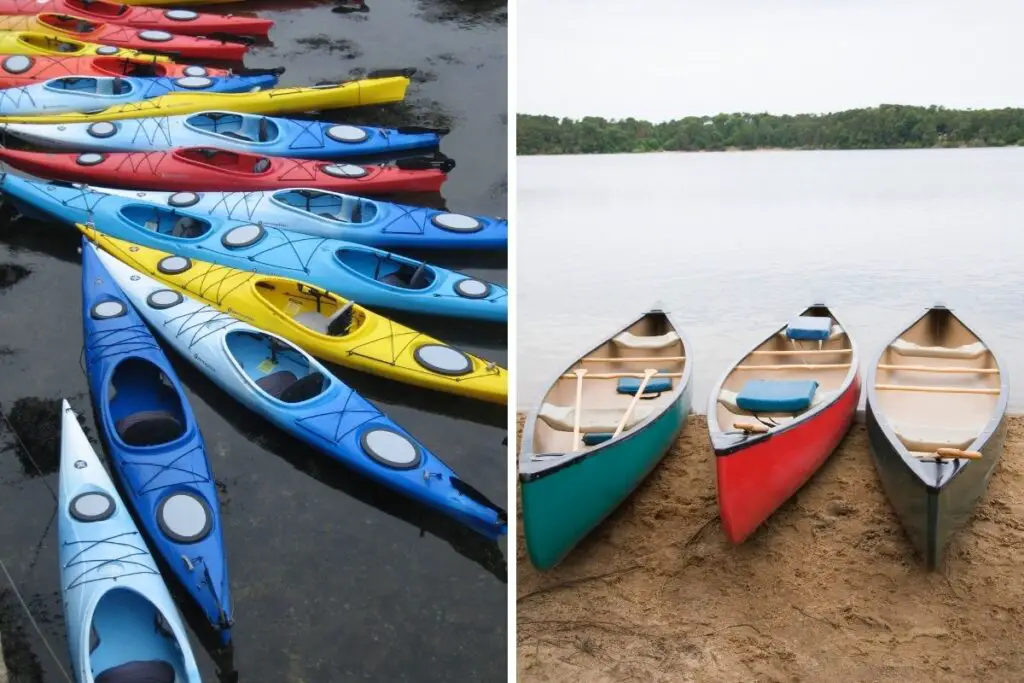 canoes vs kayaks to show which is easier canoeing or kayaking 
