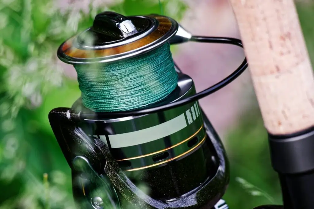 a photo of braided fishing line on a spool 