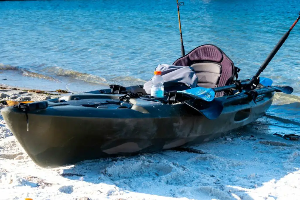 a photo of a fishing kayak to show the differences between sea kayaks vs. fishing kayaks