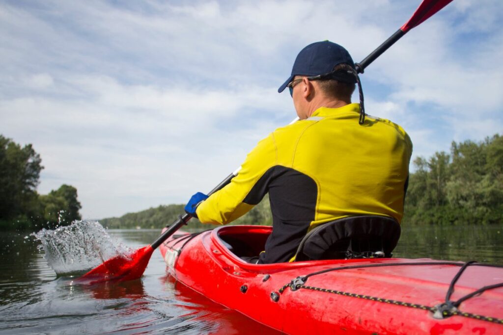 a photo of a a kayaker to show how fast can you kayak