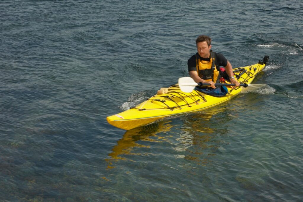 a photo of a seak kayak to answer can a sea kayak be used in a river