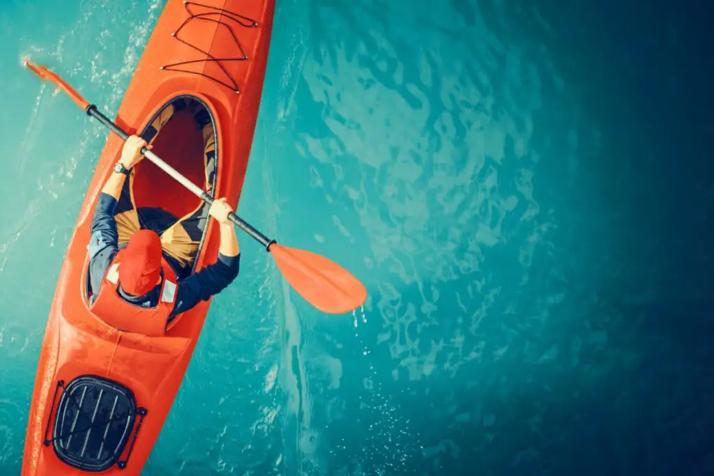 a photo of a touring kayak to show the difference between touring kayaks and sea kayaks